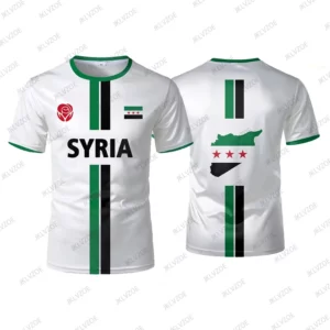 Maillot de Football d'été pour hommes et femmes, T-shirts de sport, uniformes de Football de rue, décontracté, drapeau syrien, graphique, hauts surdimensionnés pour enfants, nouvelle collection - AliExpress 201768104