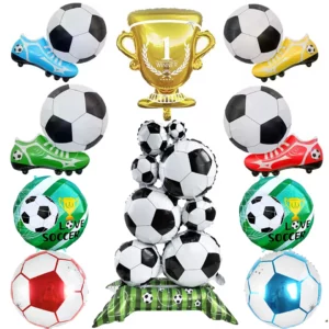 Ballons en aluminium géants de football, ballons en forme de chaussures de football, décorations sur le thème du football pour les fêtes d'anniversaire des enfants, les clubs de football et les baby showers - AliExpress 15
